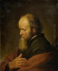 Portrait Eines Bartigen Mannes. by Hendrick Bloemaert