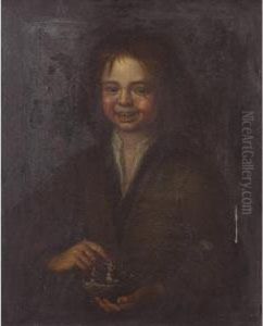 Portrait Of A Young Boy, Half Length, Holding A Bird's Nest by Hendrick Bloemaert