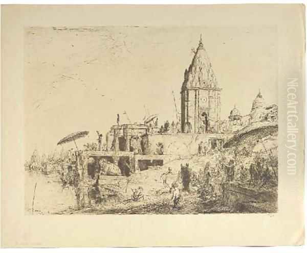 Badende Hindoes - view 1