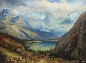 Diamond Lake From A Spur Of Mt Earnslaw, Wakatipu District by Charles Blomfield