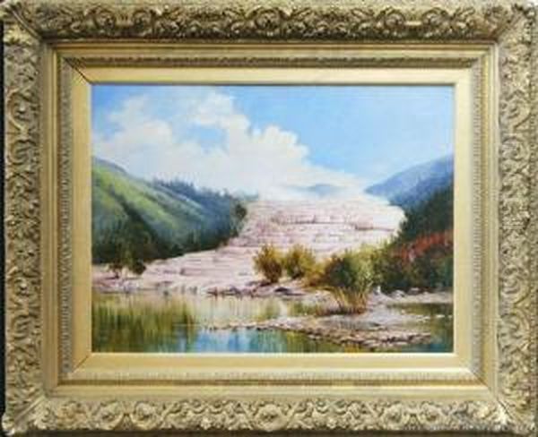 Tu Kapuarangi - The Pink Terrace by Charles Blomfield