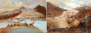 The Pink Terraces & White Terraces Lowerpool - A Pair by Charles Blomfield