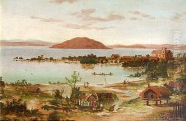 Rotorua And Mokoia Island From The Maori Settlement, Ohinemutu - view 1