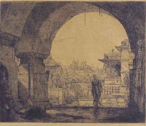 De ingang van een tempel te Palatina