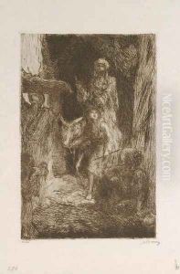Etching by Marius Bauer