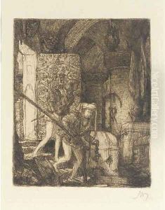 Etching 2 by Marius Bauer