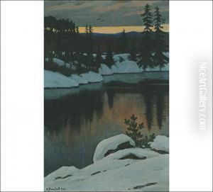 Winter Evening by Vaino Blomstedt