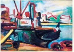 Bateau Au Port by Andre Blondel