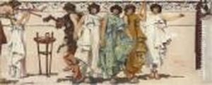 Dancing To The Flute by Robert Frederick Blum