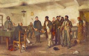 Biro elott, 1886 by Sandor Bihari