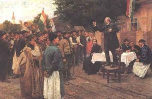 Programbeszed, 1891 by Sandor Bihari