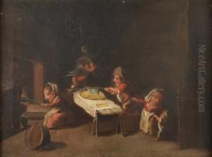 Il Taglio Della Polenta by Faustino Bocchi