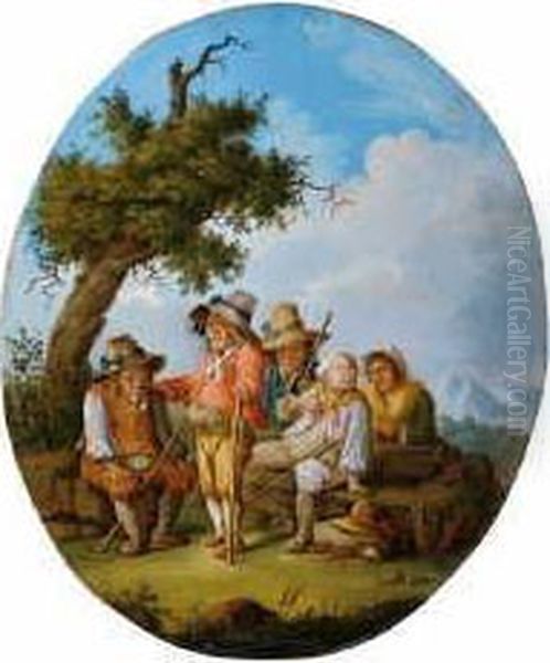 Burleske Figuren In Der Landschaft. - view 1