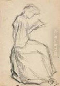 Figura Femminile Che Legge (o Cuce)