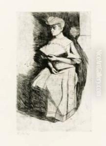 Donna Con Ventaglio,1907 by Umberto Boccioni