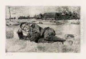 Uomo Sdraiato by Umberto Boccioni