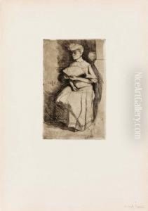 Signora Con Ventaglio - (1907)