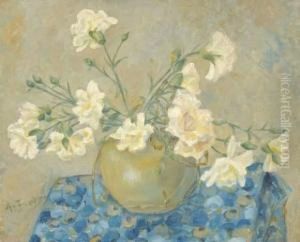 Bouquet D'oeillets Blancs by Anna Boch