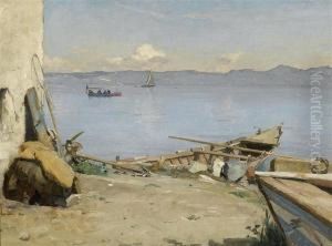 Oil On Canvas Laid On Board. 36.5 X 49 Cm. by Francois Bocion