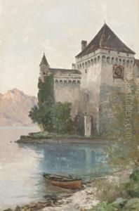 "barque Echouee A L'est Du Chateau Chillon".