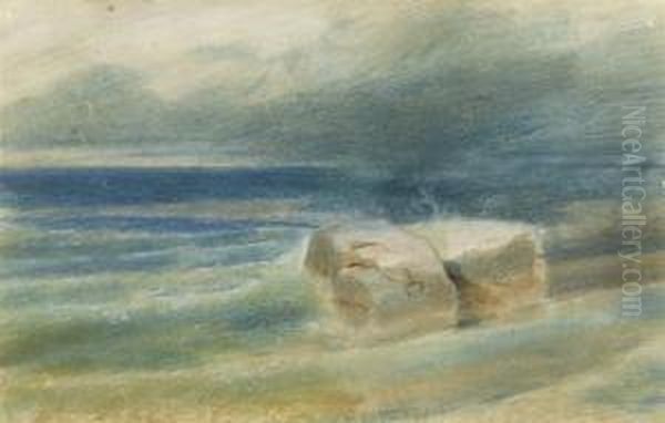Seaside Landscape With Two Cliffs - view 1