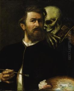 Self-portrait With Death Playing The Fiddle by Arnold Bocklin