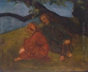 Petrarca Und Laura by Arnold Bocklin