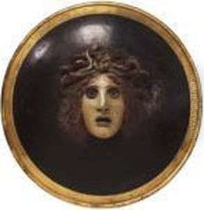Shield With The Head Of Medusa by Arnold Bocklin