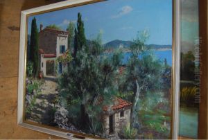 Mediterranean Coastal Scene by Pierre Bodard