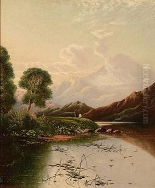 Fishing Below The Mountains. - view 1