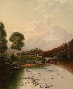 Fishing Below The Mountains. by Henry Boddington