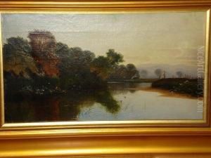Morning On The Thames, Near Streatley by Edwin H., Boddington Jnr.