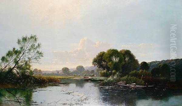 Setting Eel Traps On The Thames - view 1