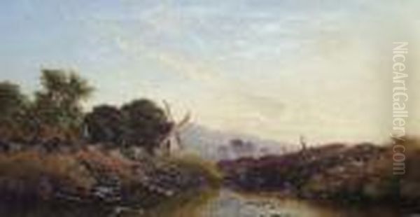 An Angler By A Windmill - view 1