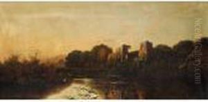 Calm Evening On The Trent by Edwin H., Boddington Jnr.