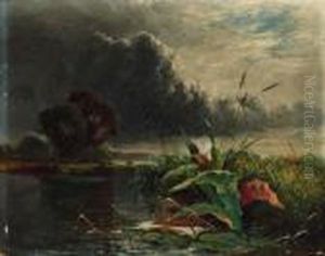 Cattle Watering By A Tranquil River Cattle Watering By A Tranquil River