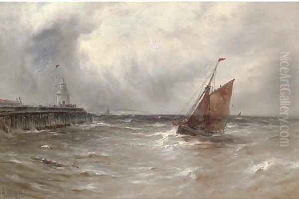 Squally weather, Gorleston Harbour - view 1