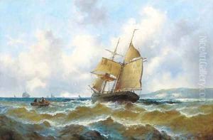 Off the French coast by Gustave de Breanski