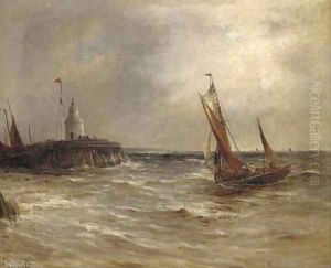 Running into harbour by Gustave de Breanski