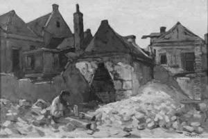 A Stonemason At Work by Paul Bodifee