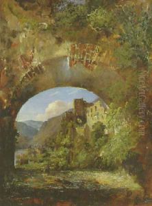 Burg Rheinfels bei St. Goar am Rhein by Konstantinos (or Constantin) Bolanachi