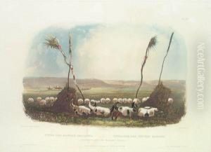 From The Travels In The Interior Of North America: Offering Of The Mandan Indians by Charles Bodmer