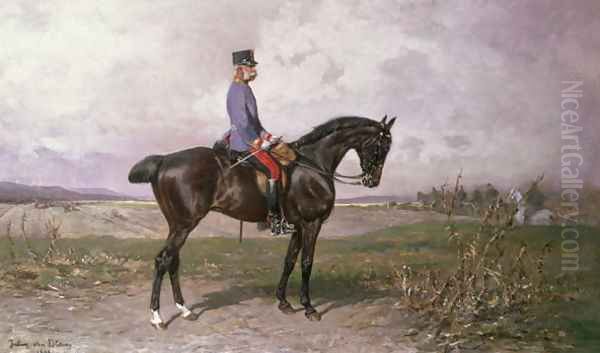 Emperor Franz Joseph I on his Austrian horse, 1898 - view 1