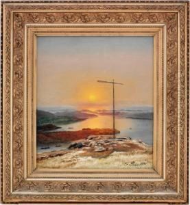 Sandviksfloyen I Bergen 1891 by Frants Diderik Boe