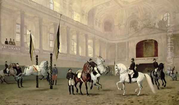 Morning Exercise in the Hofreitschule, Josephsplatz, 1890 - view 1