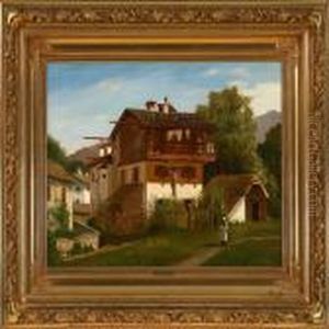 Cottages In Northern Italy by Carl Henrik Bogh