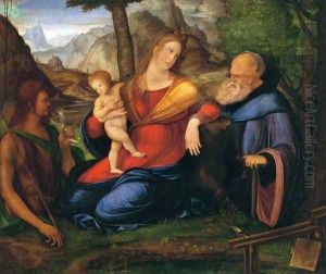 Virgin and Child Flanked by St John the Baptist and St Anthony Abbot