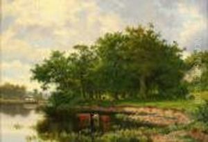 Sommarlandskap Med Kor by Carl Henrik Bogh