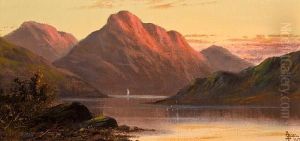 A Pair Of Scottish Landscapes by John Henry Boel