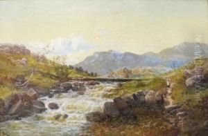 Landscape With Figure On A River Pathway Landscape With Figure On A River Pathway
